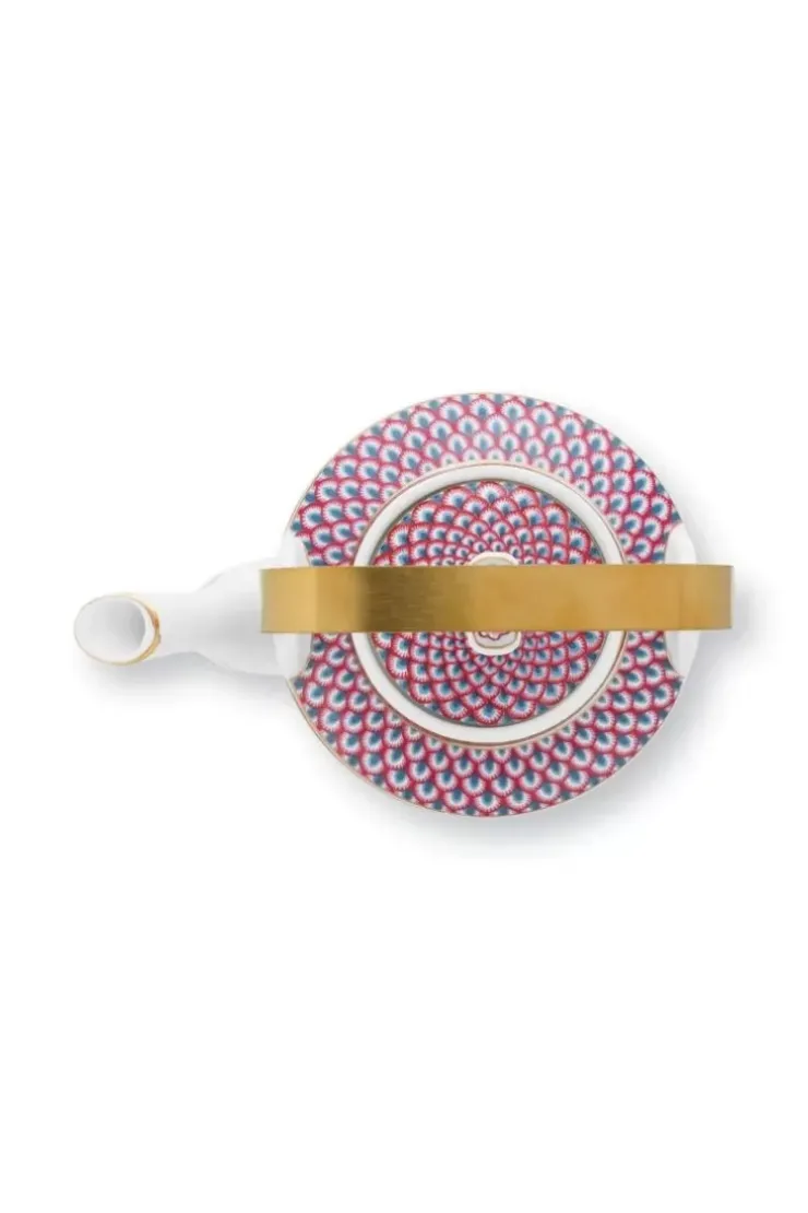 Pip Studio Oriental Flower Festival Theepot Medium Blauw Clearance