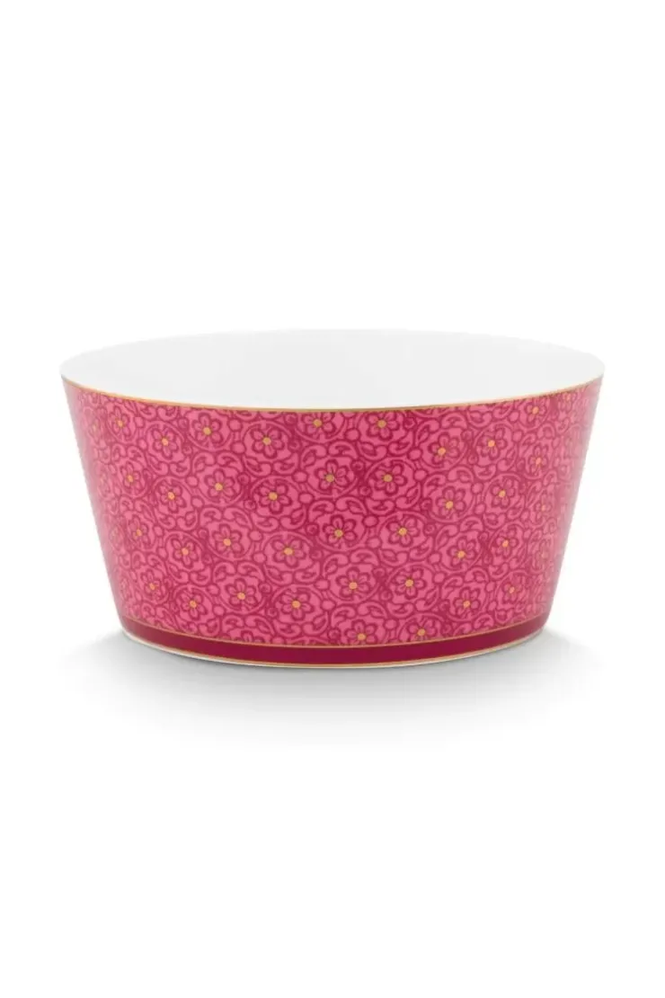 Pip Studio Oriental Flower Festival Set/4 Kommen Donker 12Cm Roze