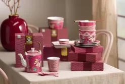 Pip Studio Oriental Flower Festival Set/4 Kommen Donker 12Cm Roze