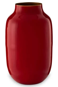 Pip Studio Ovale Vaas Metaal 30 Cm Rood Hot