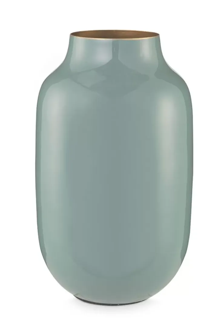 Pip Studio Ovale Vaas Metaal 30 Cm Blauw Online