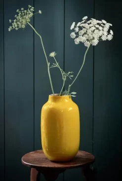 Pip Studio Ovale Vaas Metaal 30 Cm Geel Hot