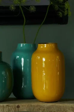 Pip Studio Ovale Vaas Metaal 30 Cm Geel Hot