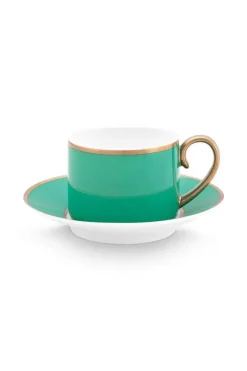 Pip Studio Pip Chique Espresso Kop & Schotel Groen