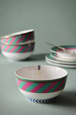Pip Studio Pip Chique Stripes Kom Roze/Groen 18Cm Online