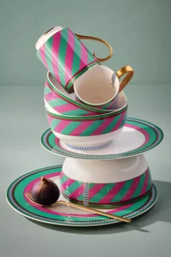 Pip Studio Pip Chique Stripes Kom Roze/Groen 18Cm Online