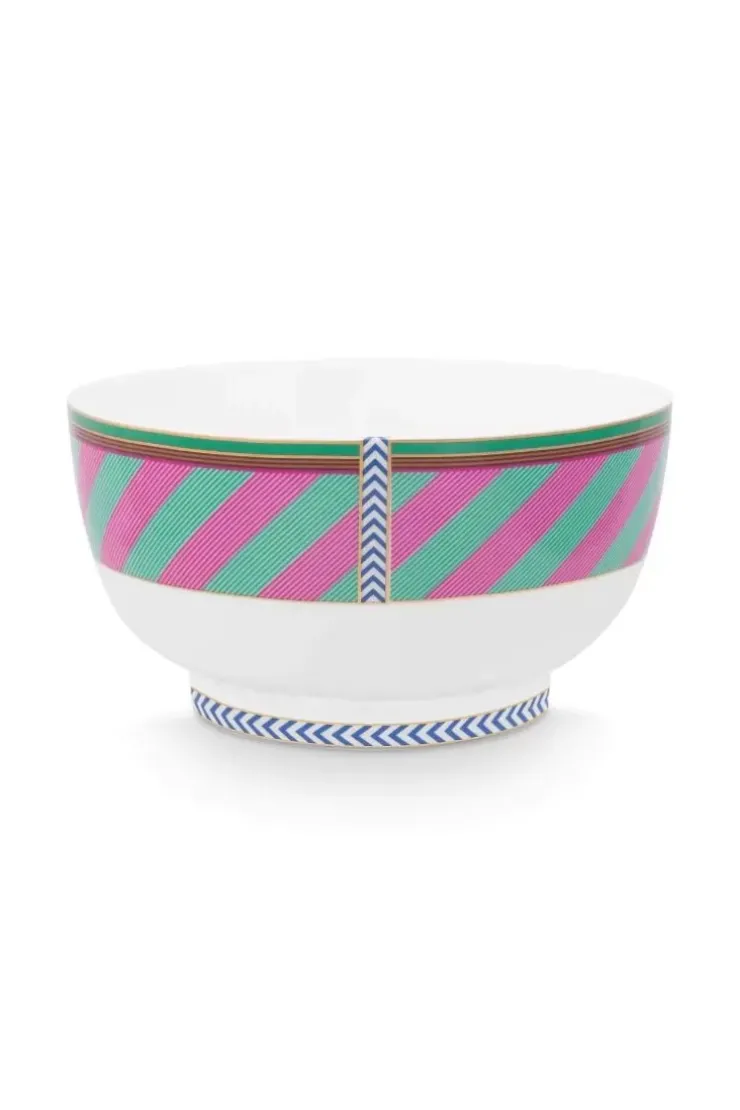 Pip Studio Pip Chique Stripes Kom Roze/Groen 20.5Cm Sale