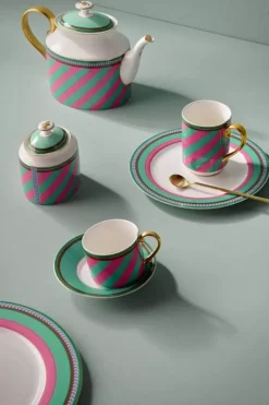 Pip Studio Pip Chique Stripes Mok Groot Roze/Groen 350Ml Outlet