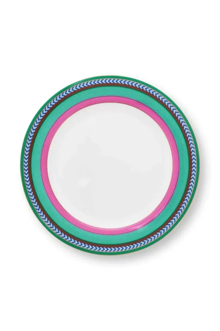 Pip Studio Pip Chique Stripes Ontbijtbord Roze/Groen 23Cm Online