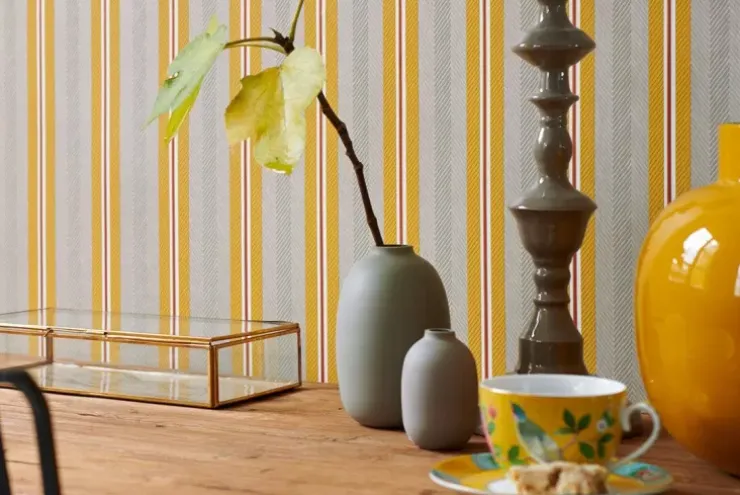 Pip Studio Blurred Lines Vliesbehang Beige/ Geel Outlet