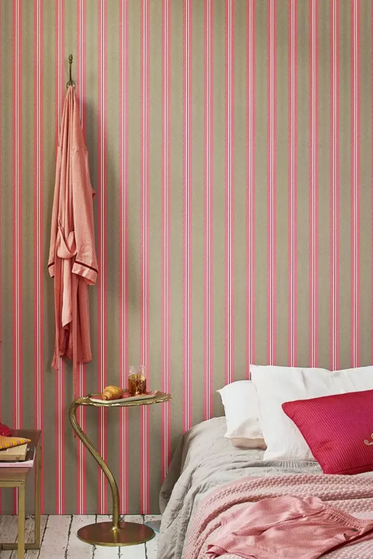 Pip Studio Blurred Lines Vliesbehang /Roze Khaki Online