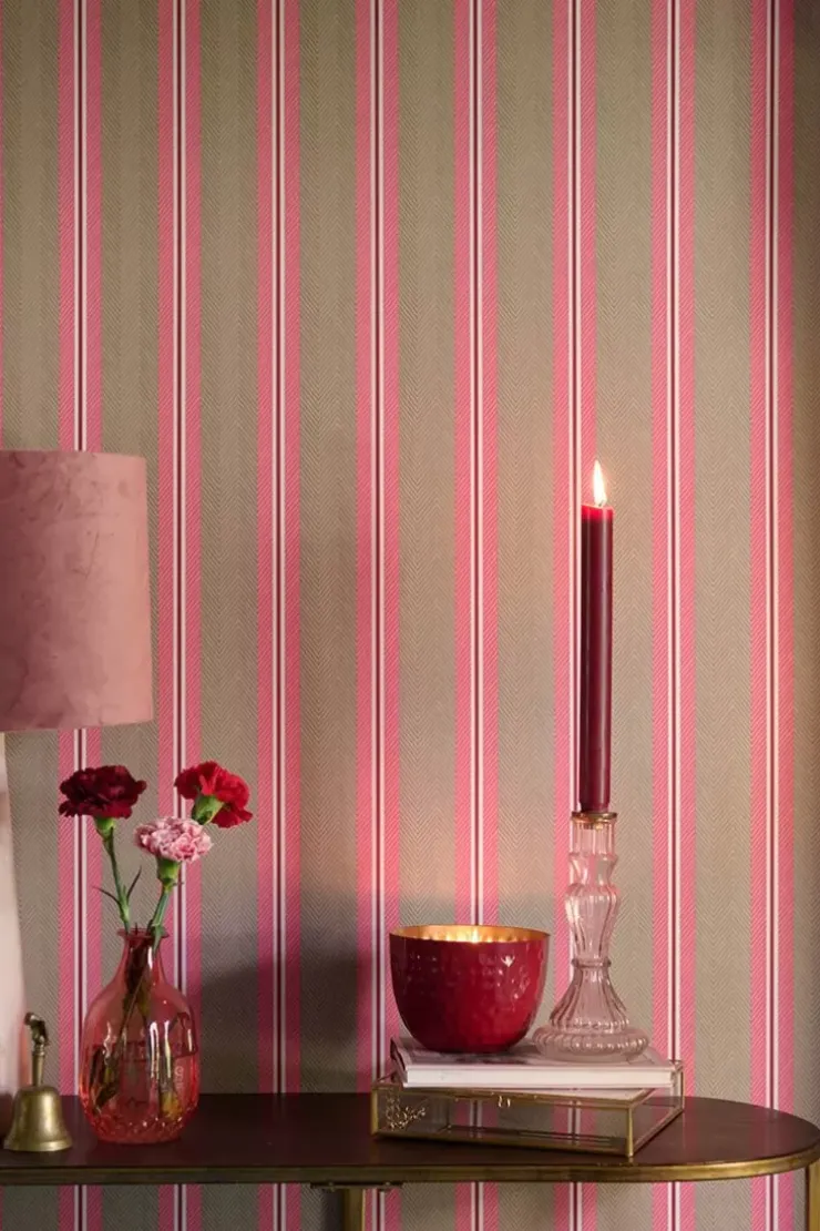 Pip Studio Blurred Lines Vliesbehang /Roze Khaki Online