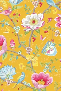 Pip Studio Chinese Garden Vliesbehang Geel Outlet