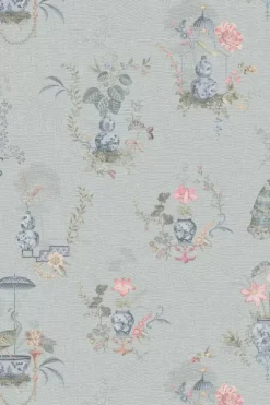 Pip Studio Chinese Porcelain Vinylbehang Licht Blauw Best