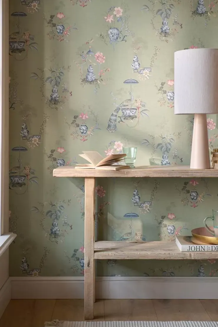 Pip Studio Chinese Porcelain Vinylbehang Licht Groen Clearance