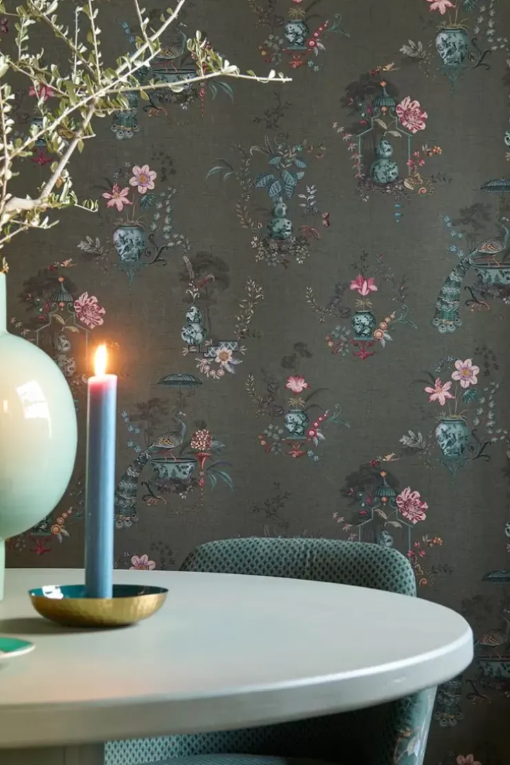 Pip Studio Chinese Porcelain Vinylbehang Donker Groen Discount