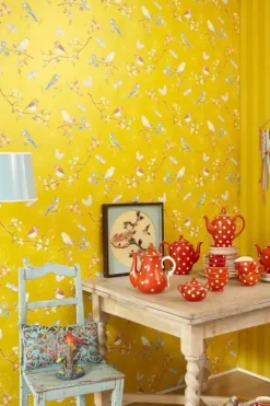 Pip Studio Early Bird Vliesbehang Geel Outlet