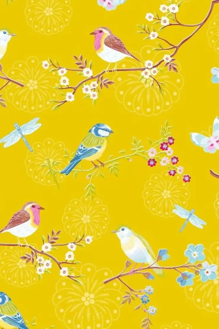 Pip Studio Early Bird Vliesbehang Geel Outlet