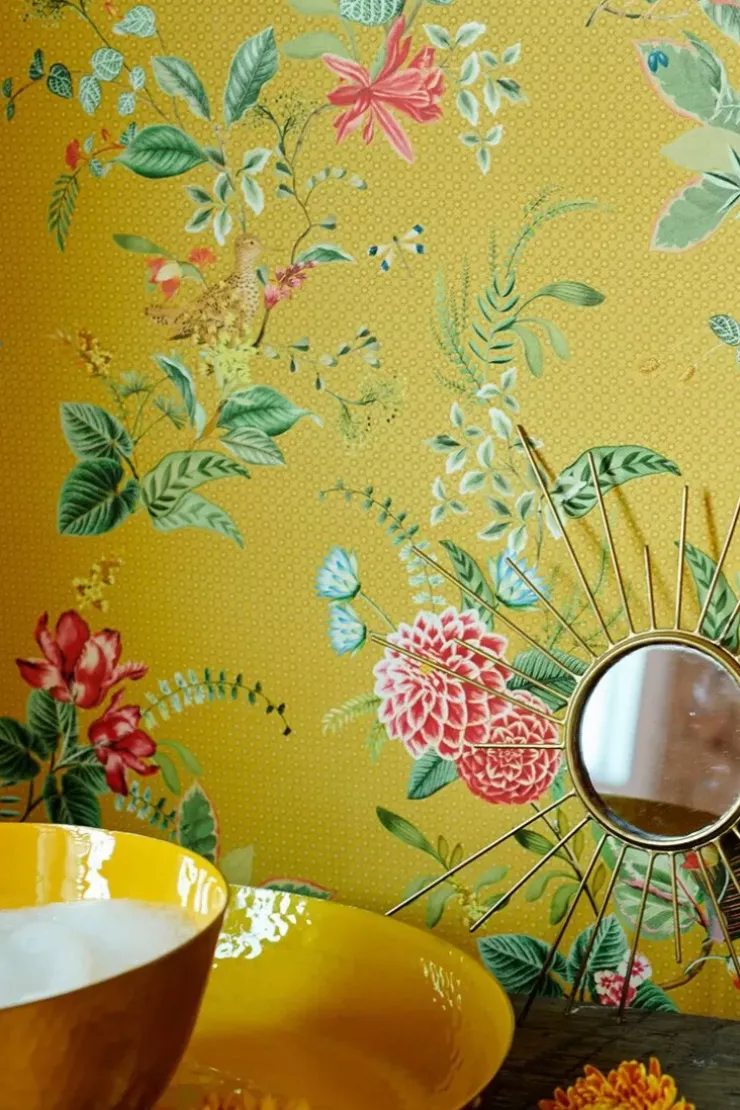Pip Studio Floris Vliesbehang Geel Outlet