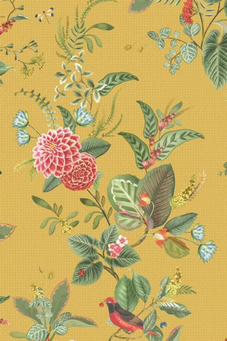 Pip Studio Floris Vliesbehang Geel Outlet