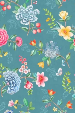 Pip Studio Good Evening Vinylbehang Petrol Blauw Sale