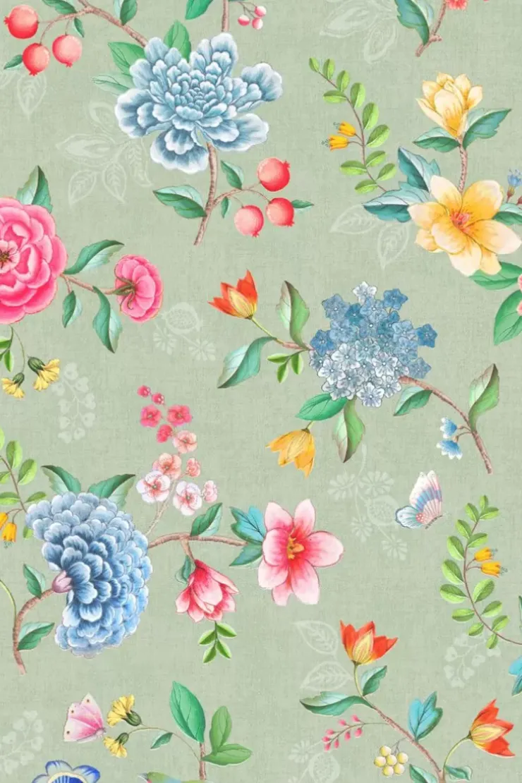 Pip Studio Good Evening Vinylbehang Groen Outlet