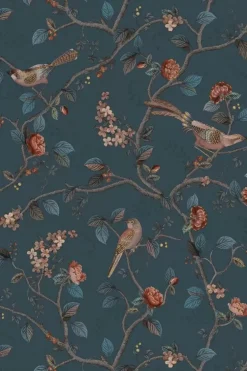 Pip Studio Good Nightingale Vliesbehang Donker Blauw