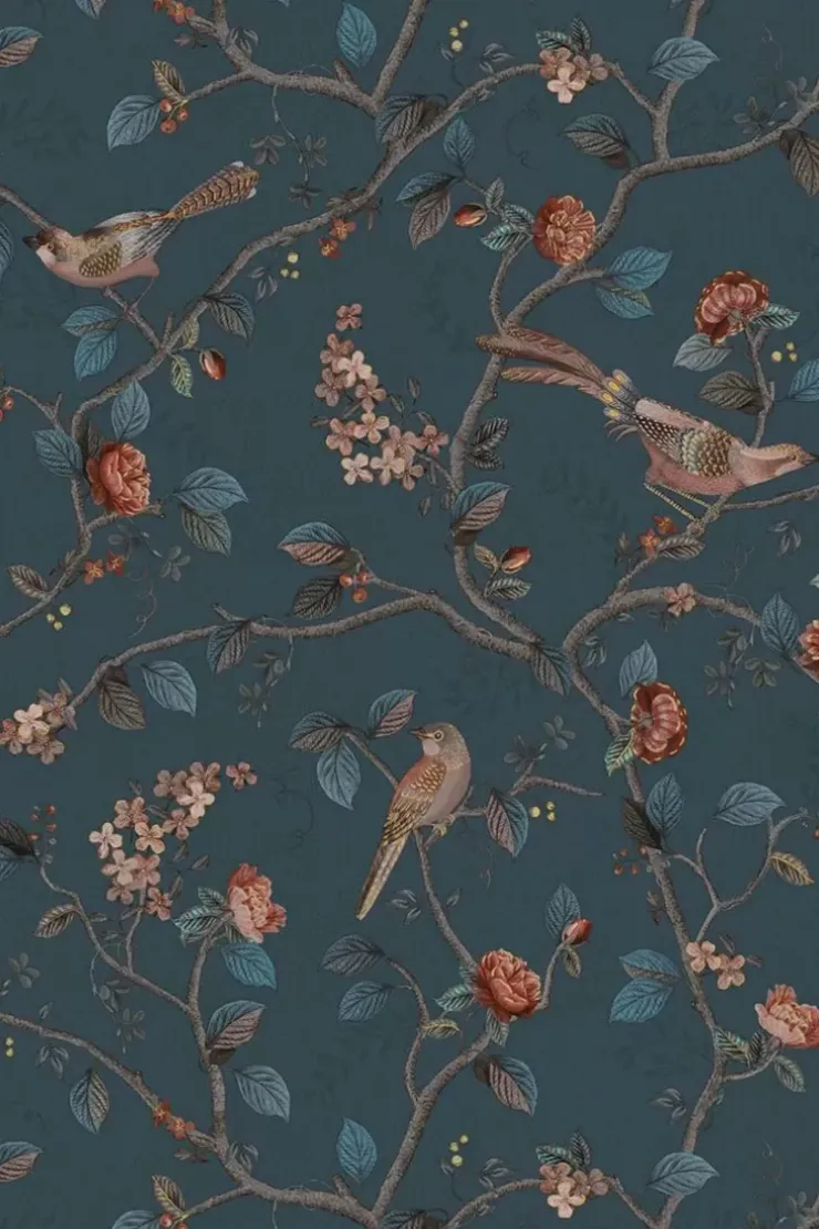 Pip Studio Good Nightingale Vliesbehang Donker Blauw