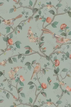 Pip Studio Good Nightingale Vliesbehang Licht Blauw/ Grijs Outlet