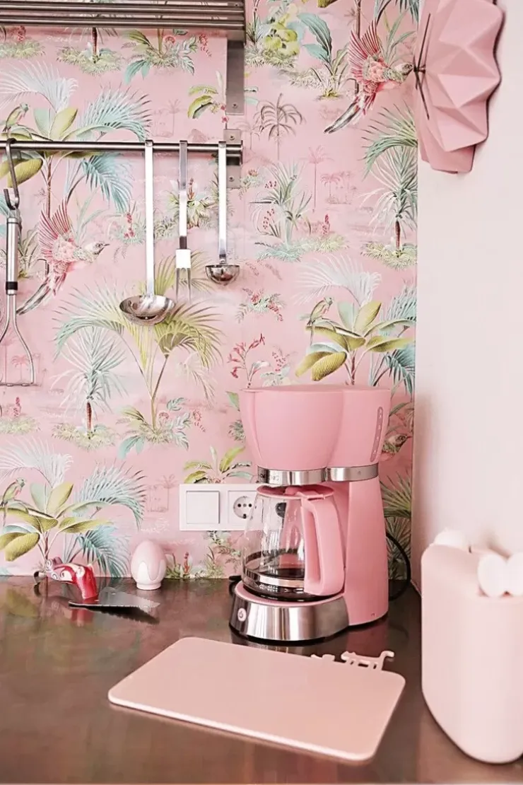 Pip Studio Palm Scene Vliesbehang Roze Online