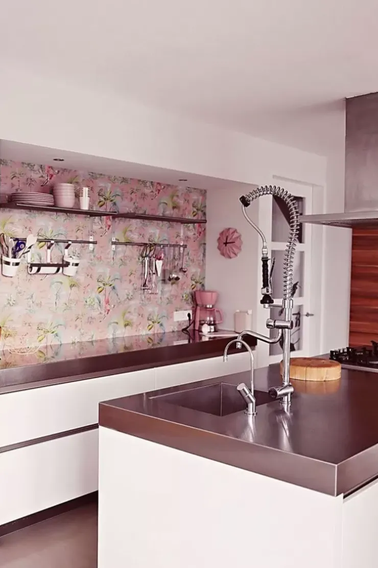 Pip Studio Palm Scene Vliesbehang Roze Online