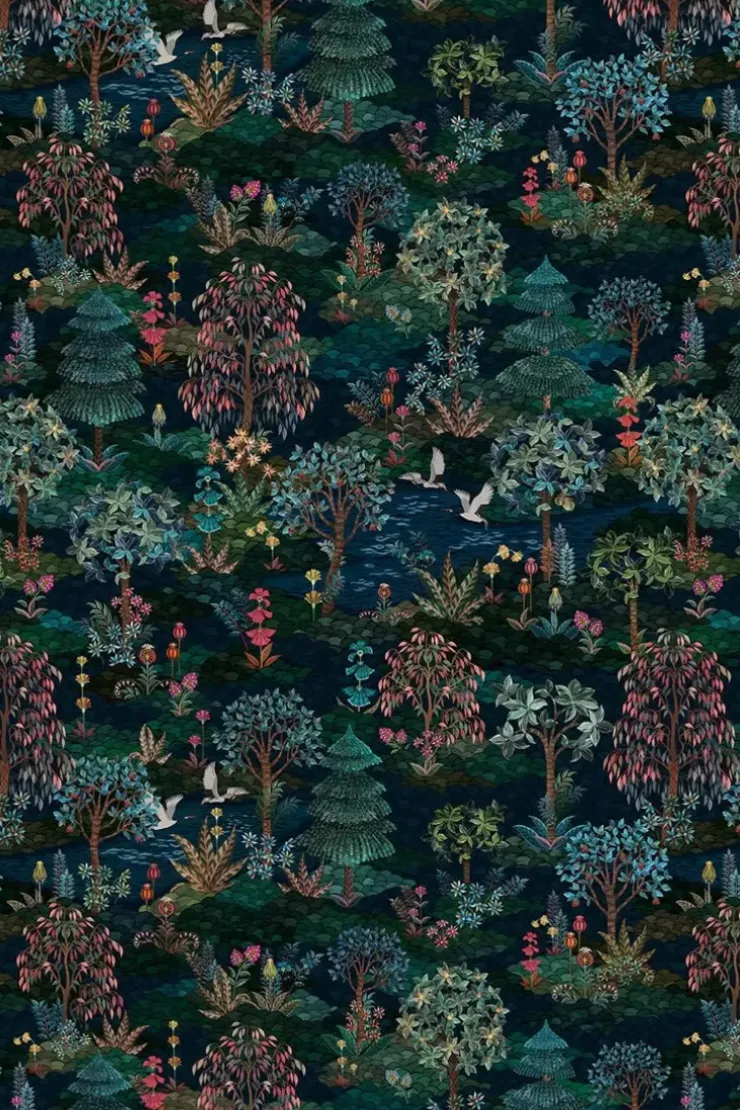 Pip Studio Pip Garden Infinito Wallpower Donker Blauw Clearance