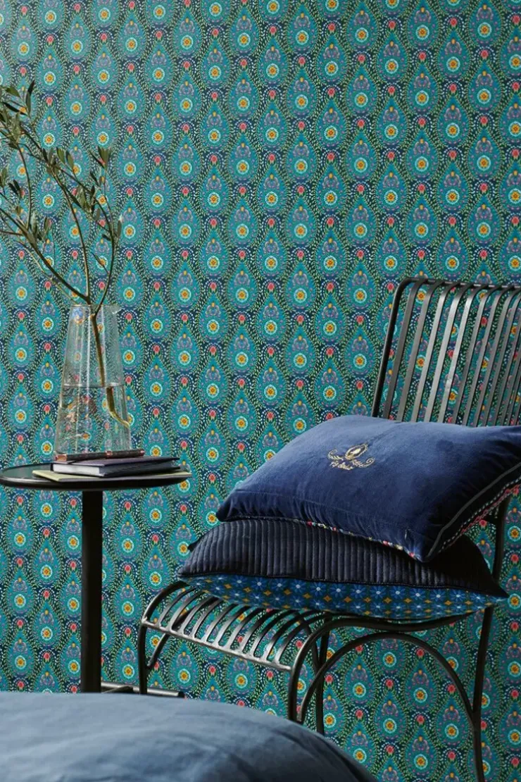 Pip Studio Raindrops Vliesbehang Donker Blauw Discount