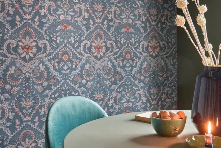 Pip Studio Saluti Vinylbehang Denim Blauw Discount