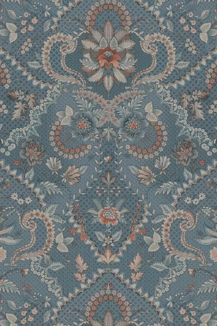 Pip Studio Saluti Vinylbehang Denim Blauw Discount