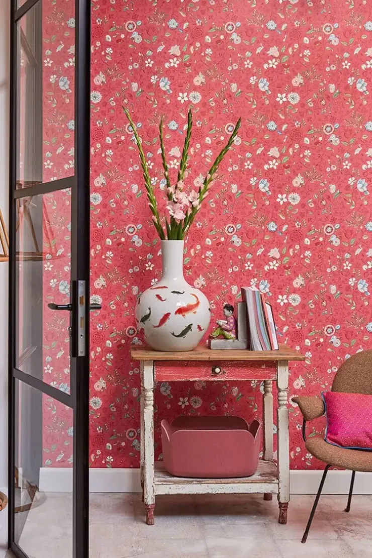 Pip Studio Spring To Life Vliesbehang /Roze Rood New