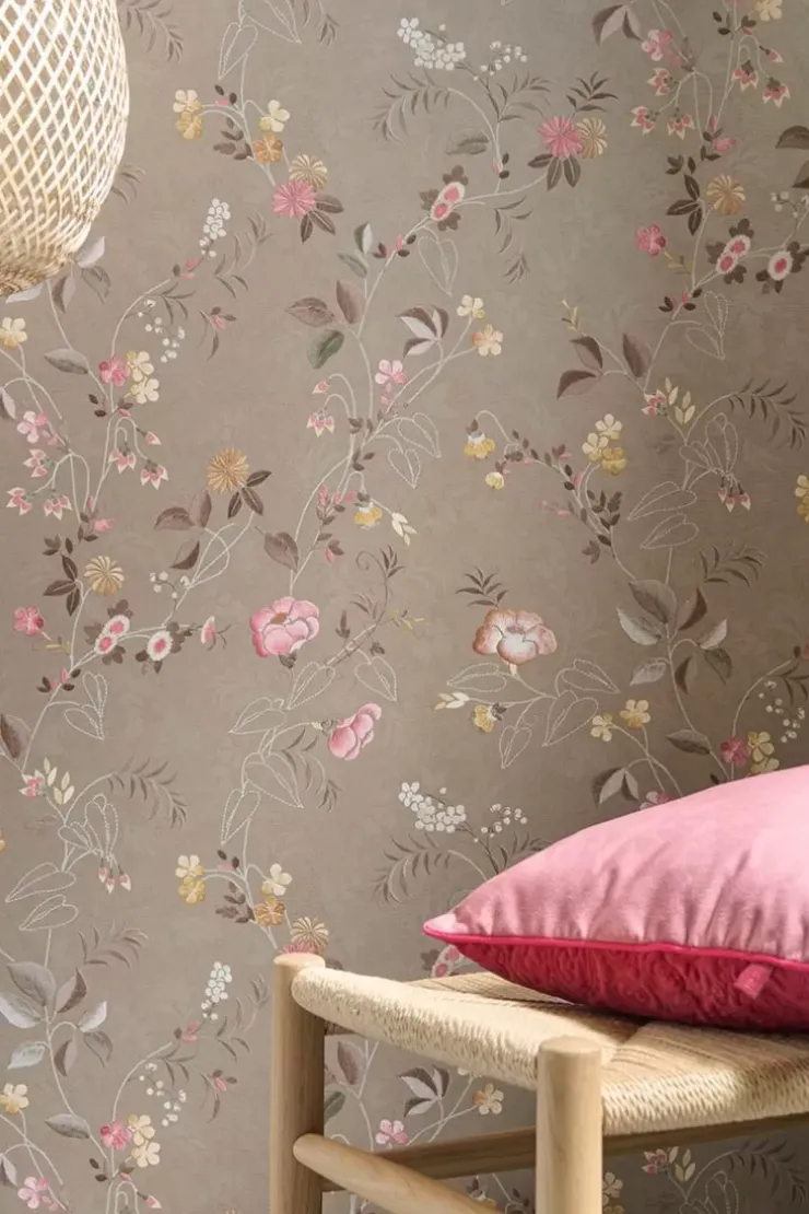 Pip Studio Tokyo Blossom Vliesbehang Khaki