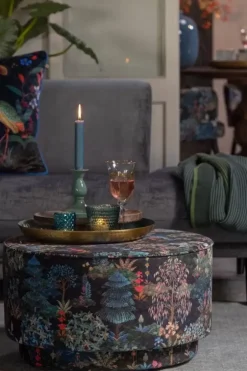 Pip Studio Poef Large Pip Garden Donkerblauw New