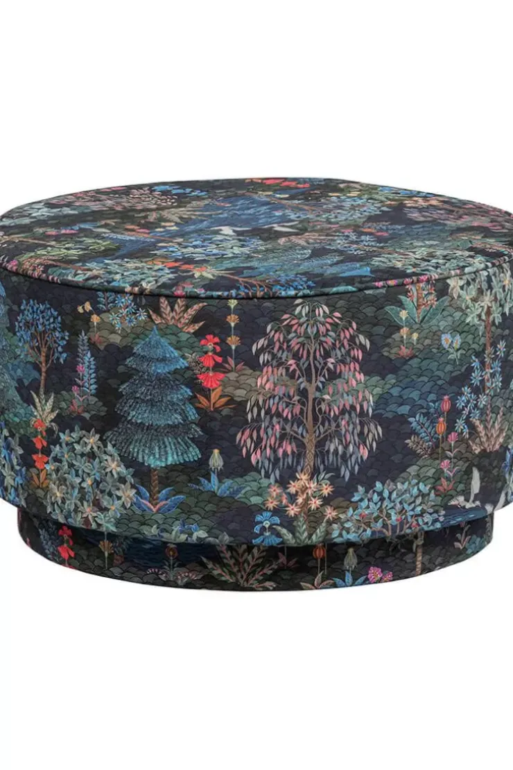 Pip Studio Poef Large Pip Garden Donkerblauw New