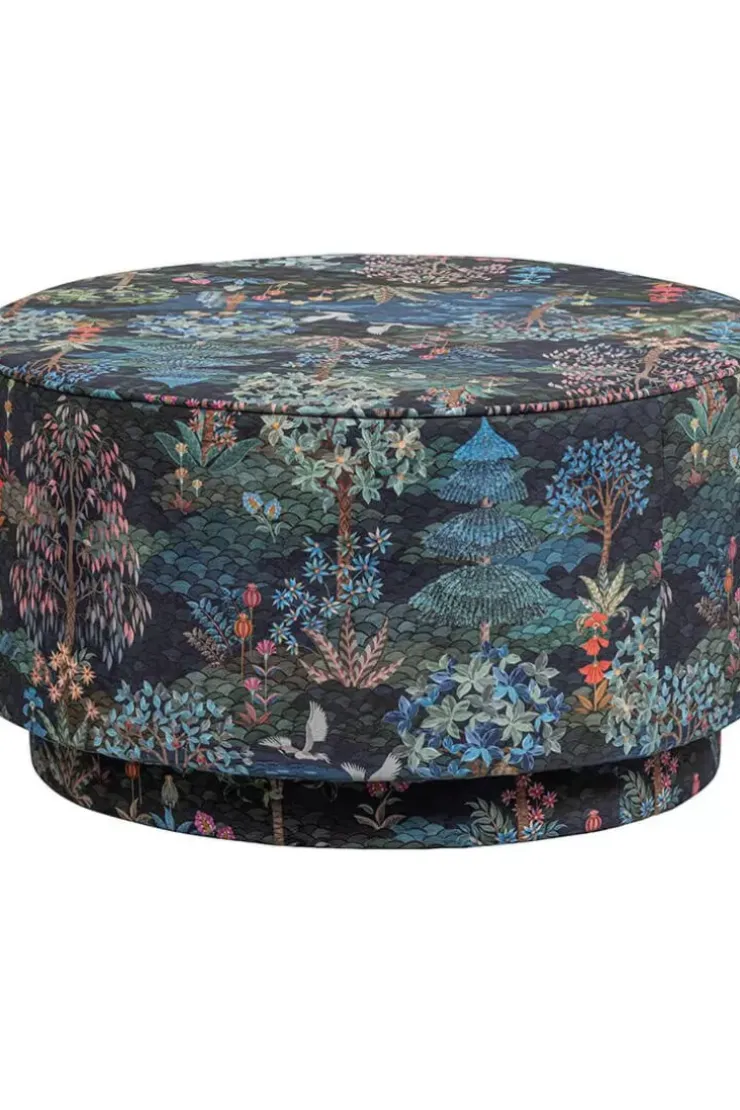 Pip Studio Poef Large Pip Garden Donkerblauw New