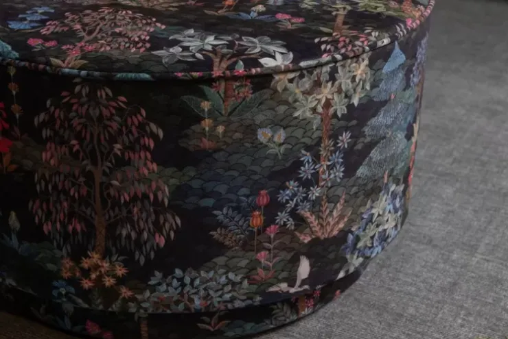 Pip Studio Poef Large Pip Garden Donkerblauw New