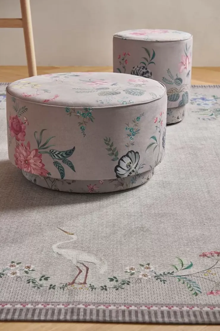 Pip Studio Poef Medium Fleur Grandeur Khaki Clearance