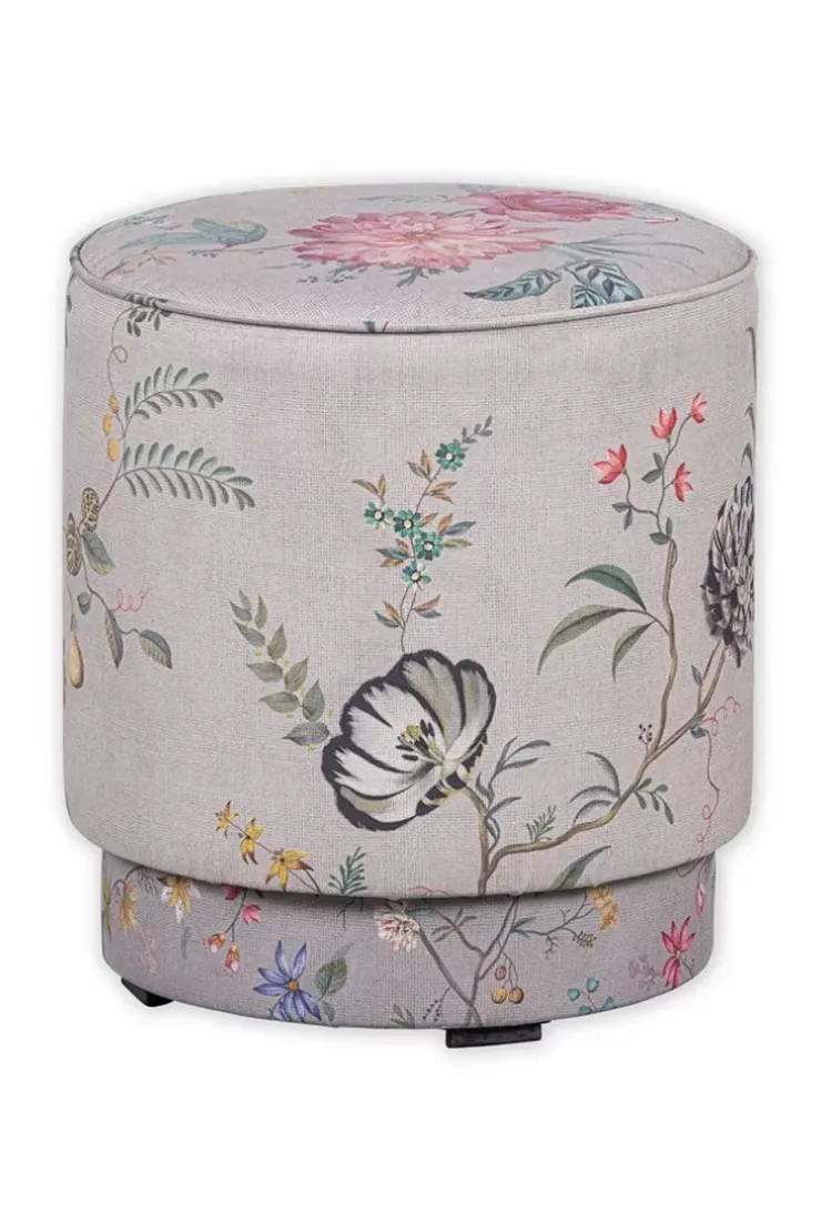 Pip Studio Poef Medium Fleur Grandeur Khaki Clearance