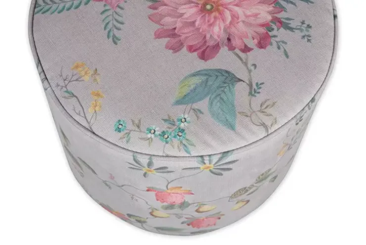 Pip Studio Poef Medium Fleur Grandeur Khaki Clearance