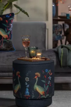 Pip Studio Poef Medium Flirting Birds Blauw Online