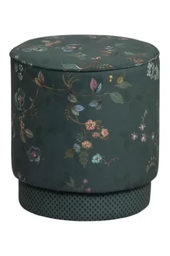 Pip Studio Poef Medium Kawai Flower Groen Hot