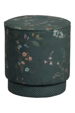 Pip Studio Poef Medium Kawai Flower Groen Hot