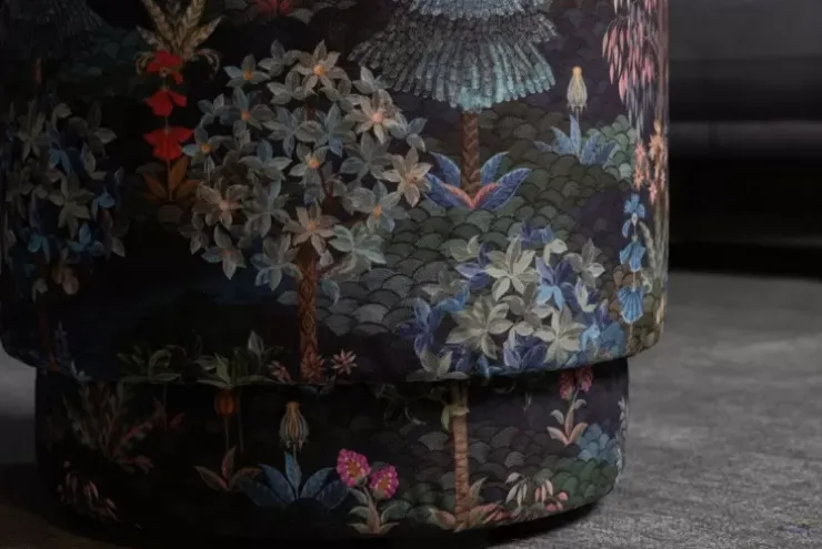 Pip Studio Poef Medium Pip Garden Donkerblauw Clearance