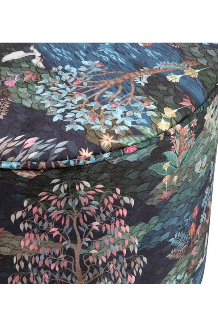 Pip Studio Poef Medium Pip Garden Donkerblauw Clearance