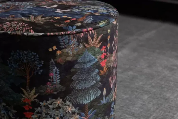 Pip Studio Poef Medium Pip Garden Donkerblauw Clearance